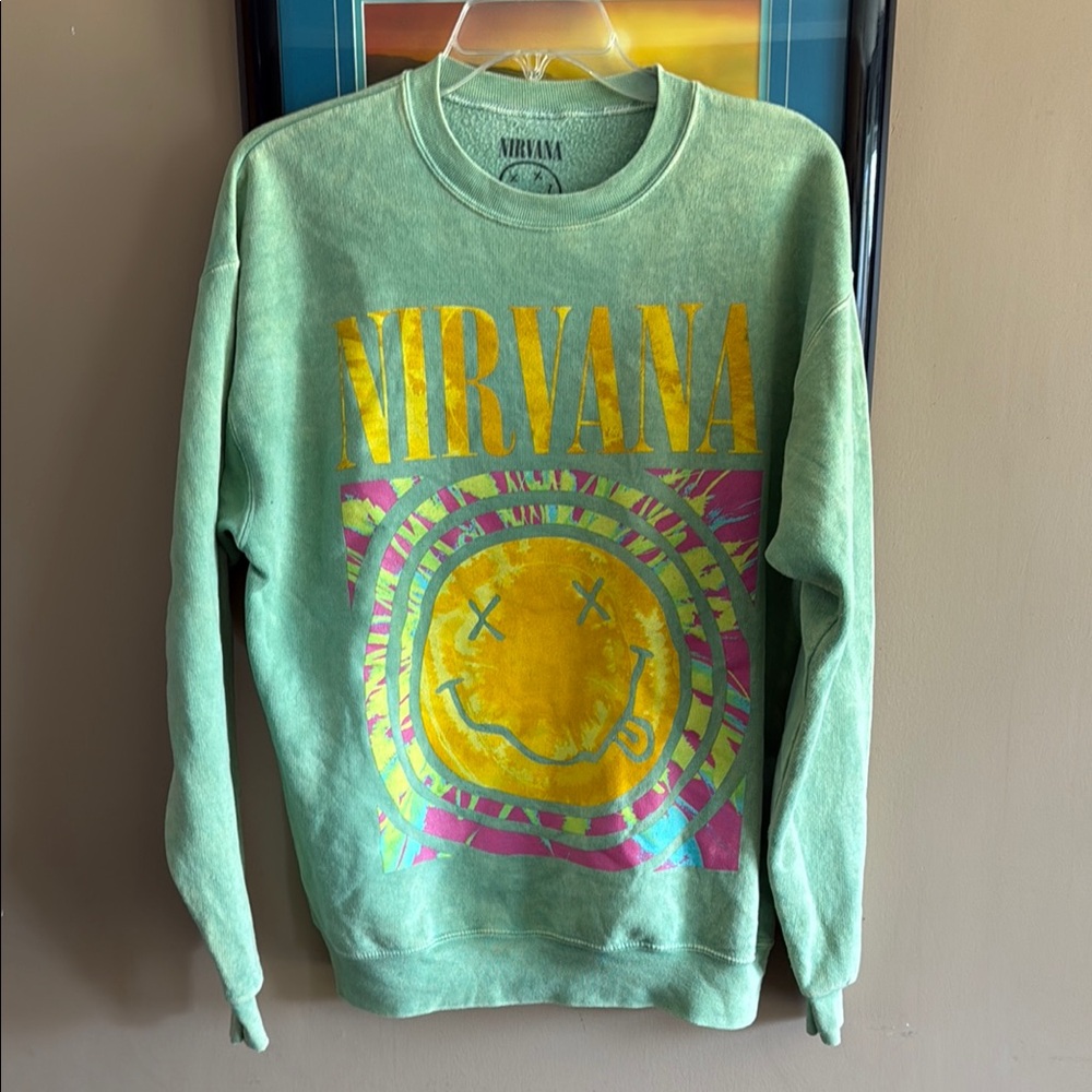 Unisex Nirvana Green Sweater size Medium